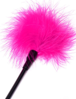 Щекоталка с розовым пушком на кончике (Цвет: черный с розовым)