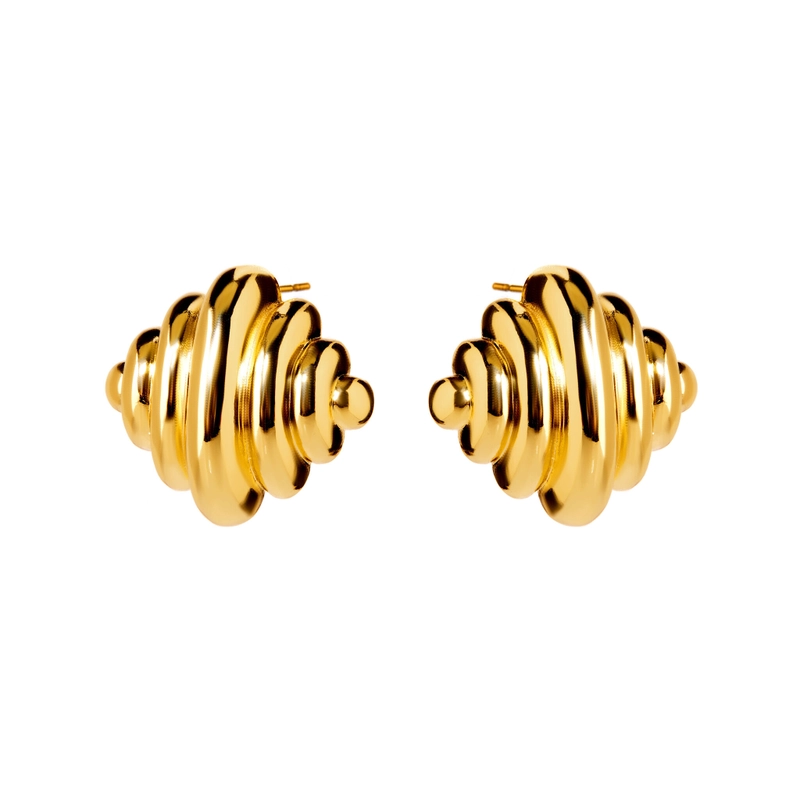 Серьги Пышные Круассаны