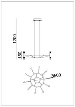 Подвесная люстра Arte lamp