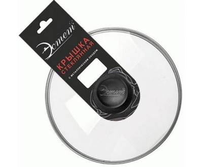 Крышка для сковороды 28 см "Эстет" универсальная стеклянная крышка с пароотводом