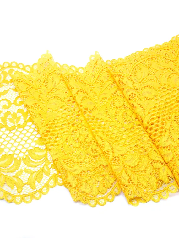 03-117 Кружево эластичное, 22 см, желтый
