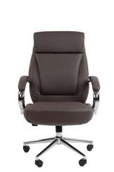 Офисное кресло Chairman 794 Россия хром экокожа коричневая