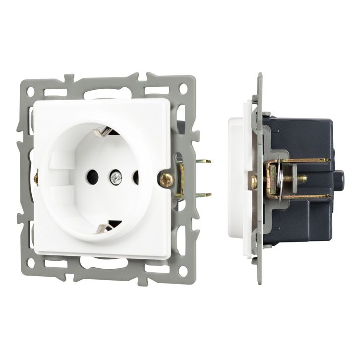Механизм электрической розетки SCT-GP-MEU-PL-WH (250V, 16A) Arlight 043739
