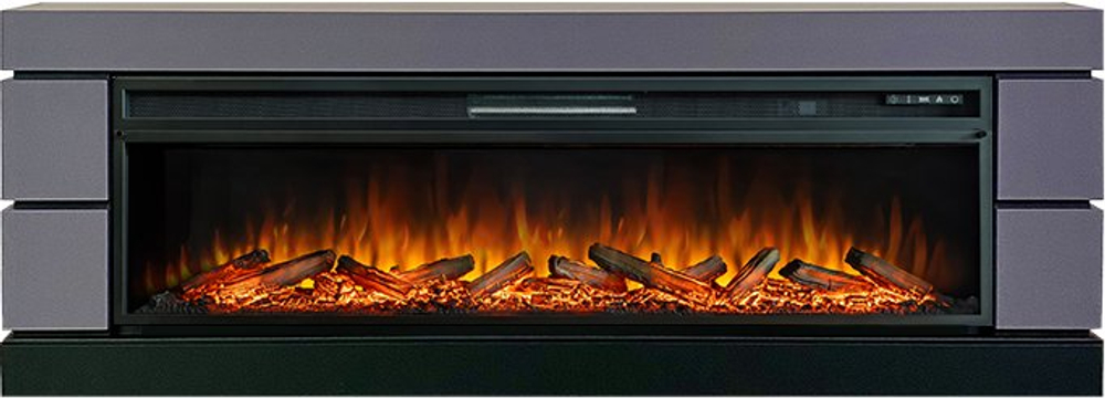 Каминокомплект Modern 60 SFT (Разборный) - Серый графит с очагом Vision 60 LOG LED