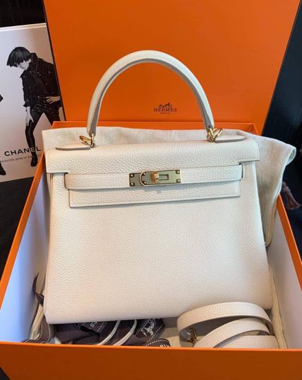 Cумка Hermes Kelly 28 Craie Togo Gold Hardware 