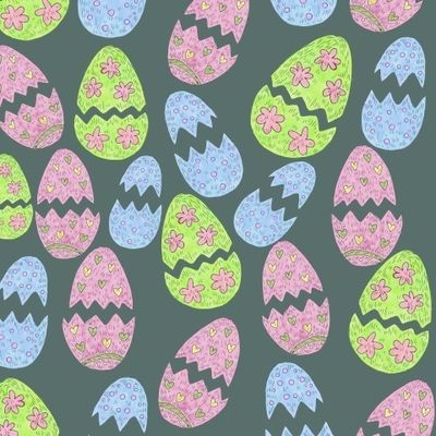 Узор с разноцветными пасхальными яйцами