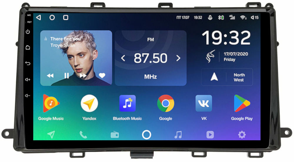 Магнитола для Toyota Corolla E180 2016-2018 (рамка-вставка, любая комплектация) - Teyes SPRO+ монитор 9" IPS на Android 10, ТОП процессор, 4Гб+32Гб, 4G SIM-слот