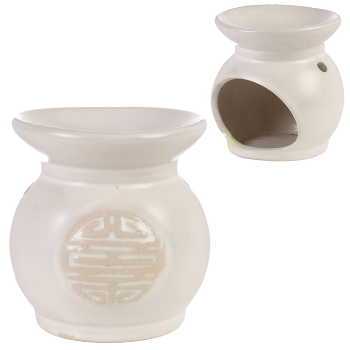 Аромалампа Вазочка печать круглая цвет белый 7 см