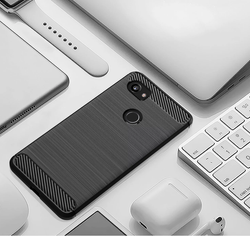 Чехол на Google Pixel2 XL цвет Black (черный), серия Carbon от Caseport