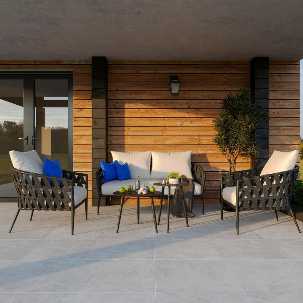 Лаунж зона Ideal Patio ФИАММА белая - каркас карбон