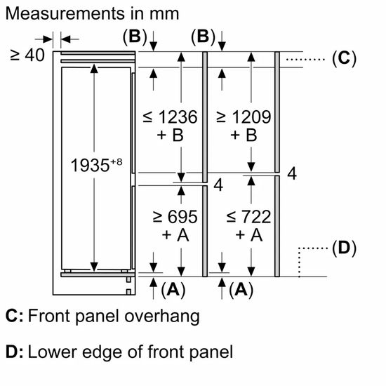 Встраиваемый холодильник BOSCH KIN96VFD0