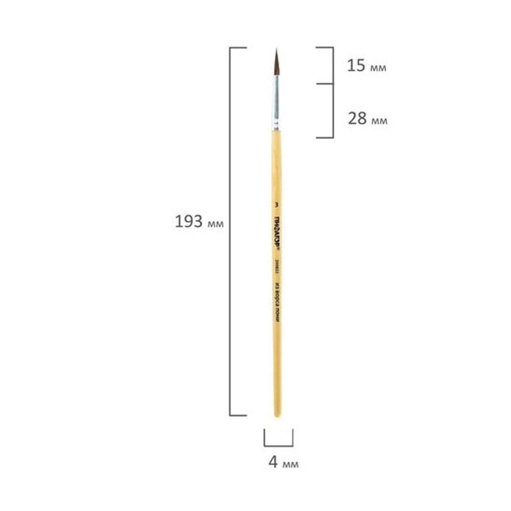 Кисть пони № 3 круглая, Пифагор