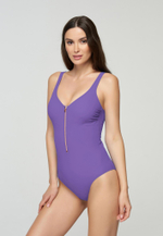 Сплошной купальник без косточек ZIPPER SWIMSUITS