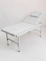 Массажный стол стационарный с прошивкой Massagecomplekt, с регулировкой высоты и вырезом для лица, 190*70, черный