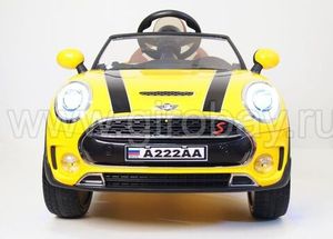 Детский электромобиль River Toys MiniCooper A222AA желтый