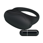 Черное вибрирующее эрекционное кольцо Bertram