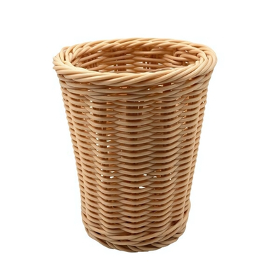 Корзина-стакан настольная "Полиротанг", Д135 Ш135 В160, бежевый