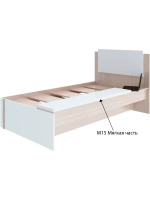 Кровать односпальная 80х200 Ясень шимо светлый