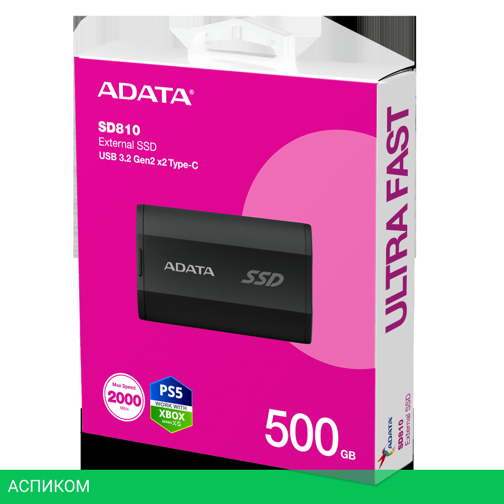 Внешний накопитель A-Data SD810 500Gb (SD810-500G-CBK)