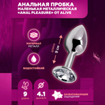 Анальная пробка Alive Anal Pleasure маленькая металл L: 9х4,1 см