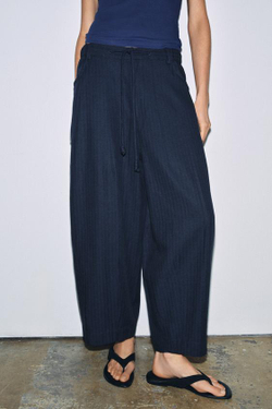 ZARA БРЮКИ ИЗ ТКАНИ «ЁЛОЧКА» — ZW COLLECTION, МОРСКОЙ СИНИЙ