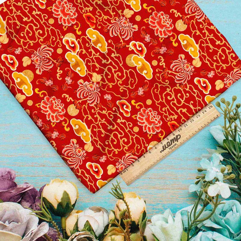 Ткань мембрана японский мотив