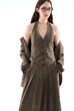 Юбка с внутренними шортами в клетку