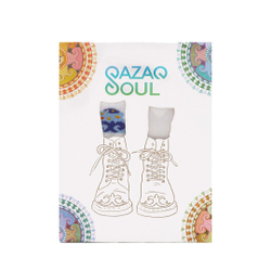 Носки QAZAQ SOUL женские (2 пары) Юрта голубая