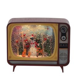 GAEM Изделие декоративное "Телевизор" (подсвет,вьюга,музыка, LR14х3 н/п +USB 100 см), L2, L21 W12 H17 см