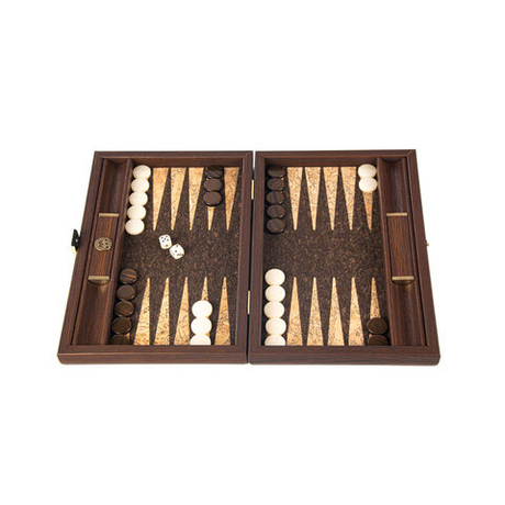 Нарды BACKGAMMON Нарды с боковыми стойками Manopoulos Коричневый