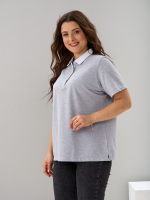 Блузка БЛк-143/пике-серыймеланж