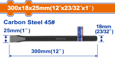 Зубило 25х18х300 мм (6/36) WADFOW WCC0301