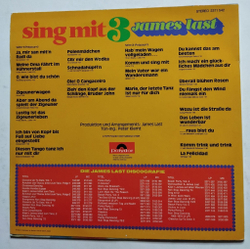 Винтажная виниловая пластинка LP James Last Sing Mit 3 (Germany 1975) (EX)