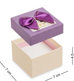WG-84-C Коробка подарочная «Квадрат» цв.беж./фиол.