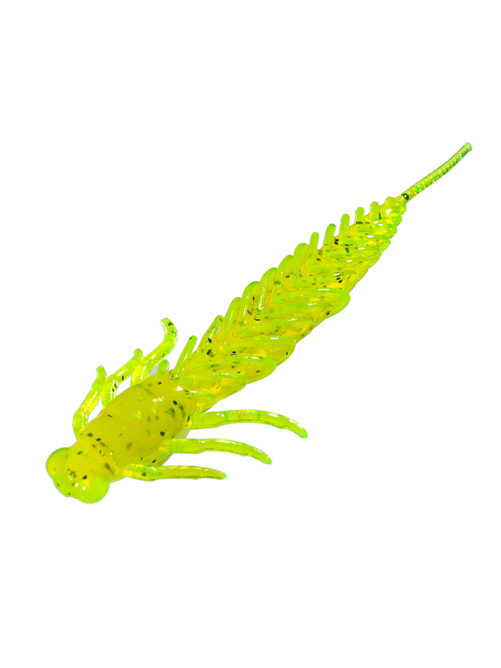 Приманка ZUB-LARVA 100мм(4")-4шт, (цвет 310) желтый с блестками