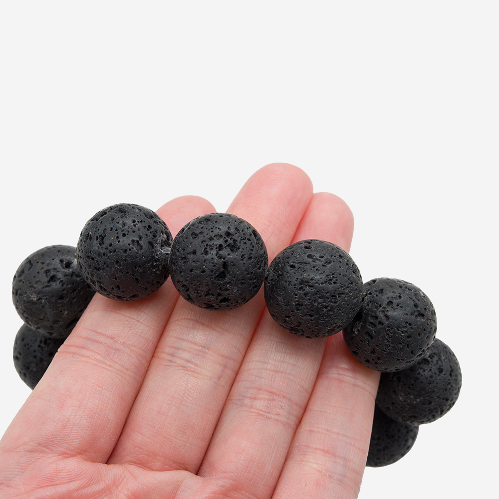 Лава вулканическая натуральная, 18,2мм, шар