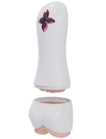 Белый вибромастурбатор Eveflow с функцией сосания и звуковым сопровождением