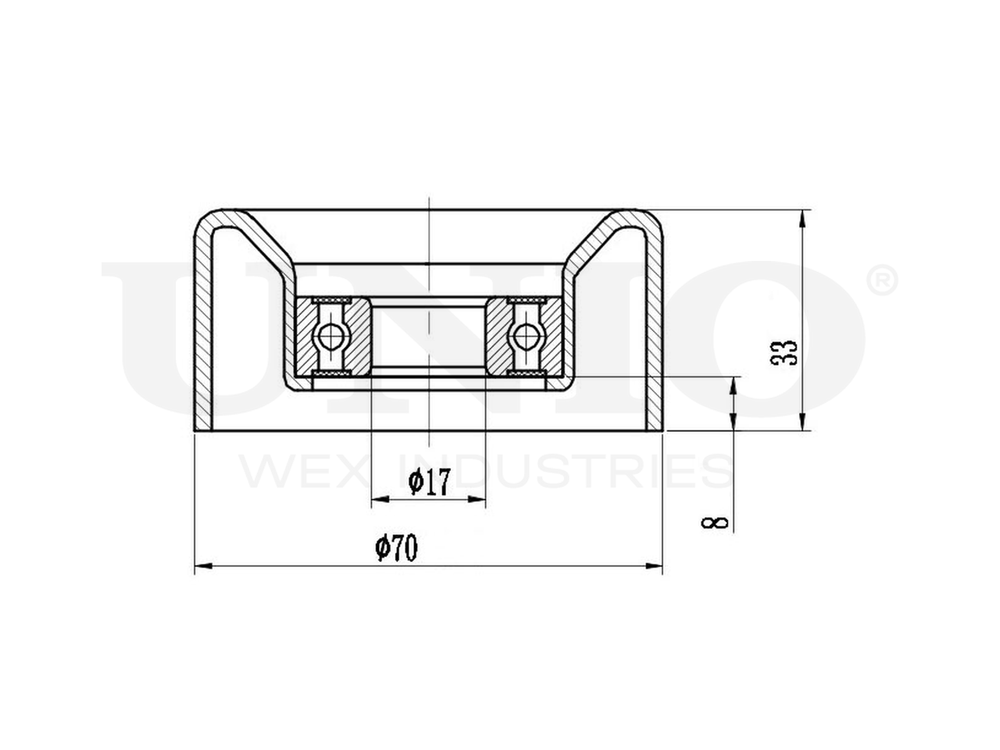 Ролик натяжной приводного ремня UNIO TNS-10044