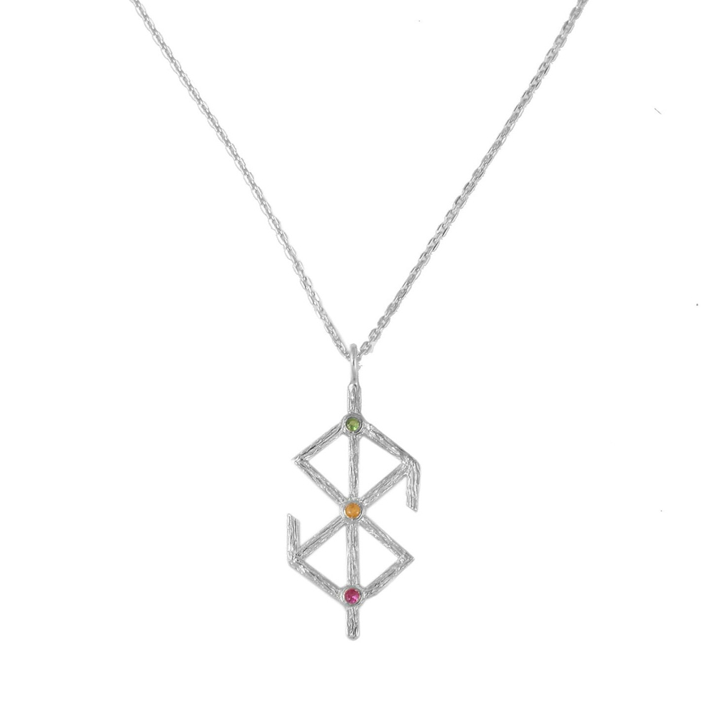 Подвеска "Жрица" на цепи, серебро