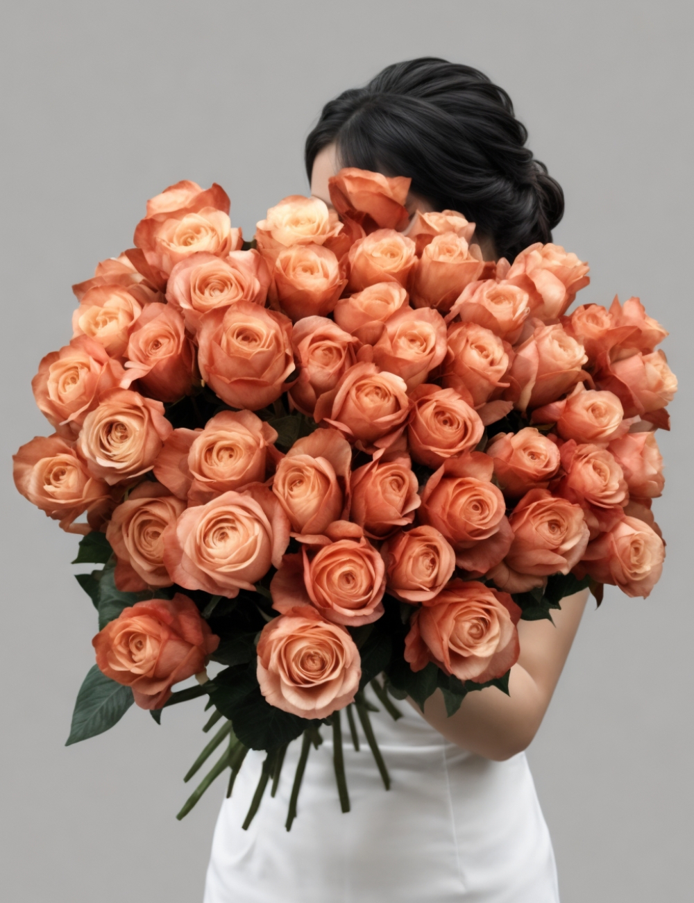 Букет из пионовидной розы