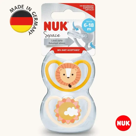 Пустышка Nuk силикон ортодонтическая 2 шт.
