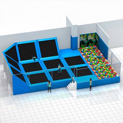 Батутная арена «Импульс» 14,2×9,3 м, 11 батутов, с поролоновой ямой