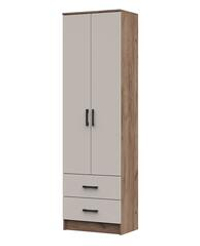 Машенька ШК 201 Шкаф с полками и 2 ящика Дуб крафт табачный / Кашемир