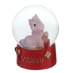 GAEM Фигурка декор в стекл шаре "Лошадка", L6 W6 H8 см, 2в.