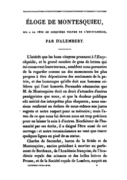 Oeuvres Complètes De Montesquieu: Lettres Persanes De Montesquieu, Précédées De Son Éloge Par D'alembert (French Edition) | Charles Secondat De Montesquieu