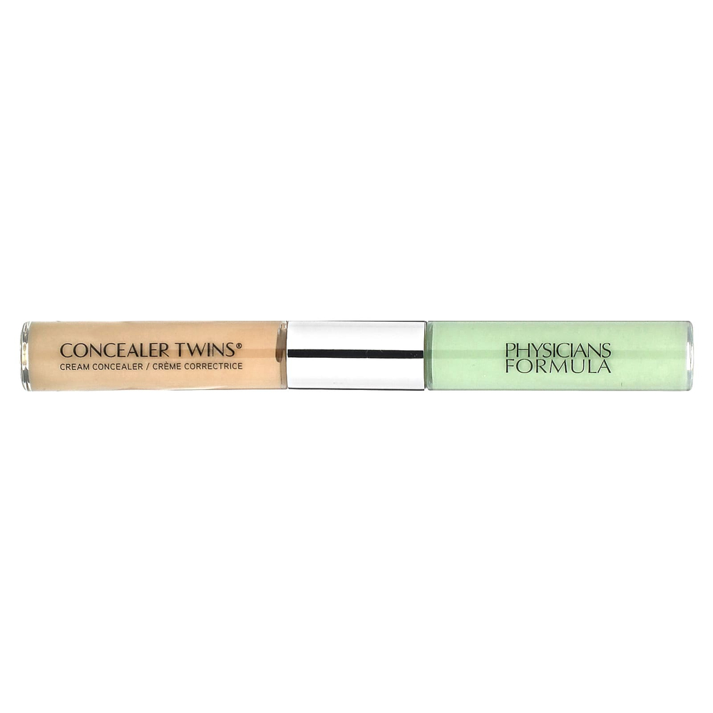 Physicians Formula, Concealer Twins Cream, консилер, оттенок 3055 зеленый/светлый, 6,8 г (0,24 унции)
