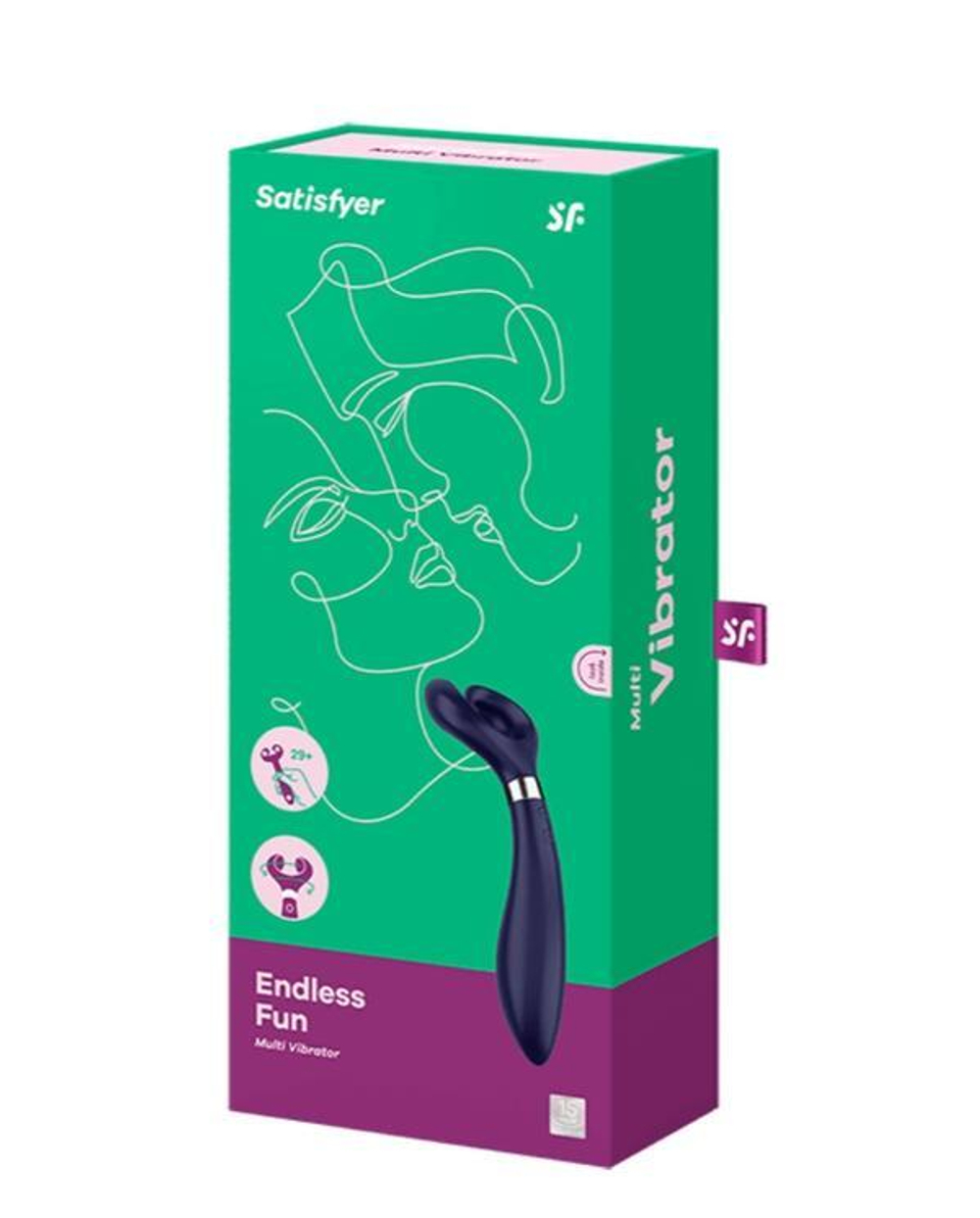 Синий вибромассажер для пар Satisfyer Endless Fun