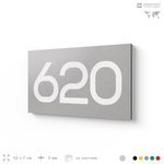 Номер на дверь 620, табличка на дверь для офиса, квартиры, кабинета, аудитории, склада, серая 120х70 мм, Айдентика Технолоджи
