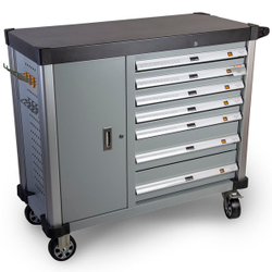 WDK-907E Тележка инструментальная, 7 ящиков и боковой отсек