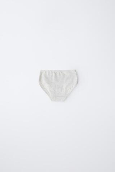 ZARA НАБОР ИЗ ТРЕХ ТРУСОВ С ПРИНТОМ, РОЗОВЫЙ